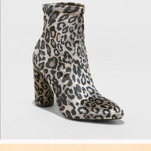 Leopard sock boots
